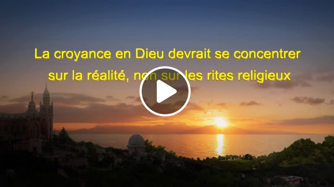 La croyance en Dieu devrait se concentrer sur la réalité, non sur les rites religieux